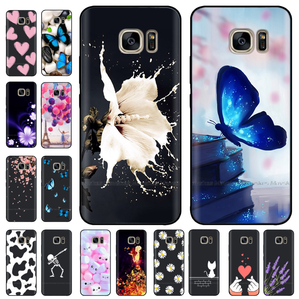 Black Silicone Case For Samsung Galaxy S6 Edge Plus Case Soft Tpu Cover For Samsung Galaxy S6 S 6