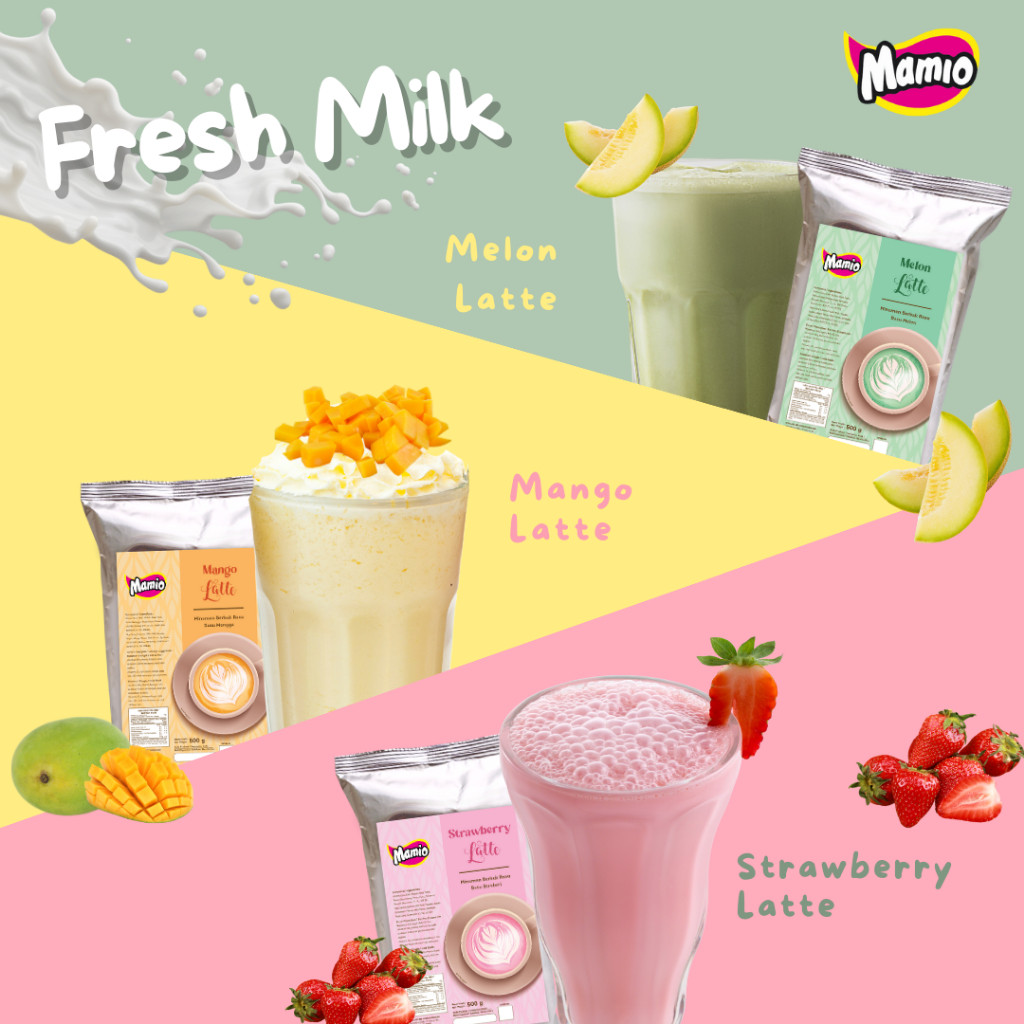 

Mamio Rasa Mango Latte / Minuman Serbuk Mango Kemasan 500Gr