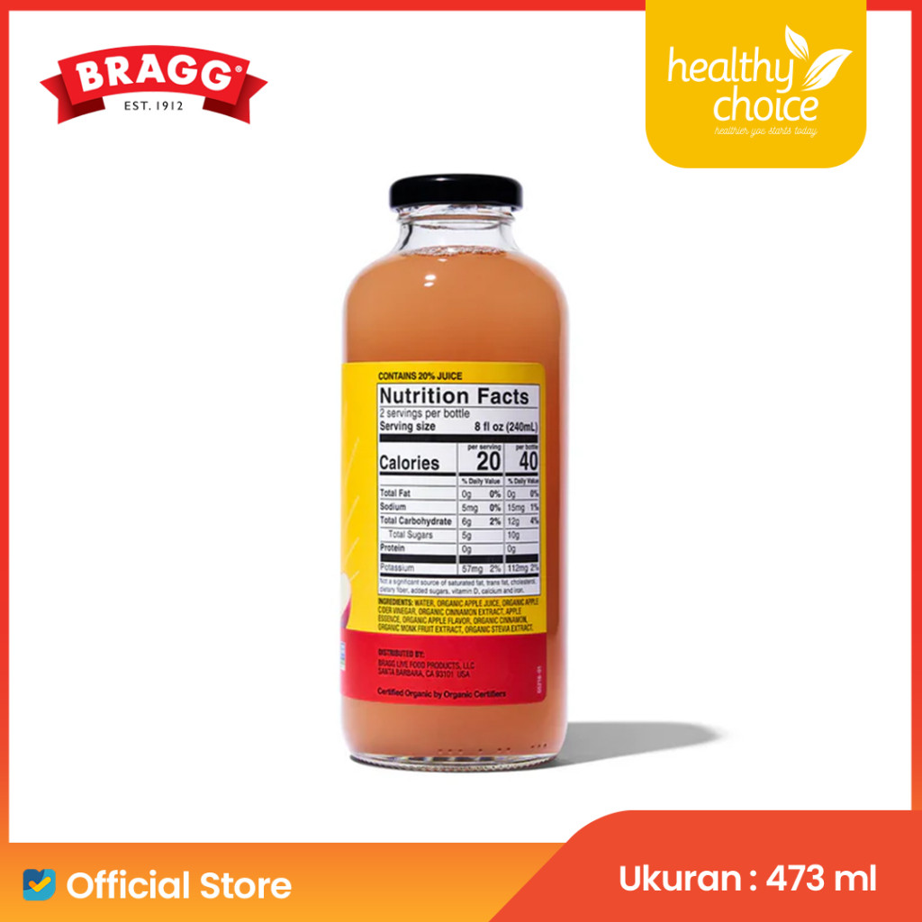 

GG Organic Apple Cider Vinegar Rreshers Apple Cinnamon 47l (Siap Minum)