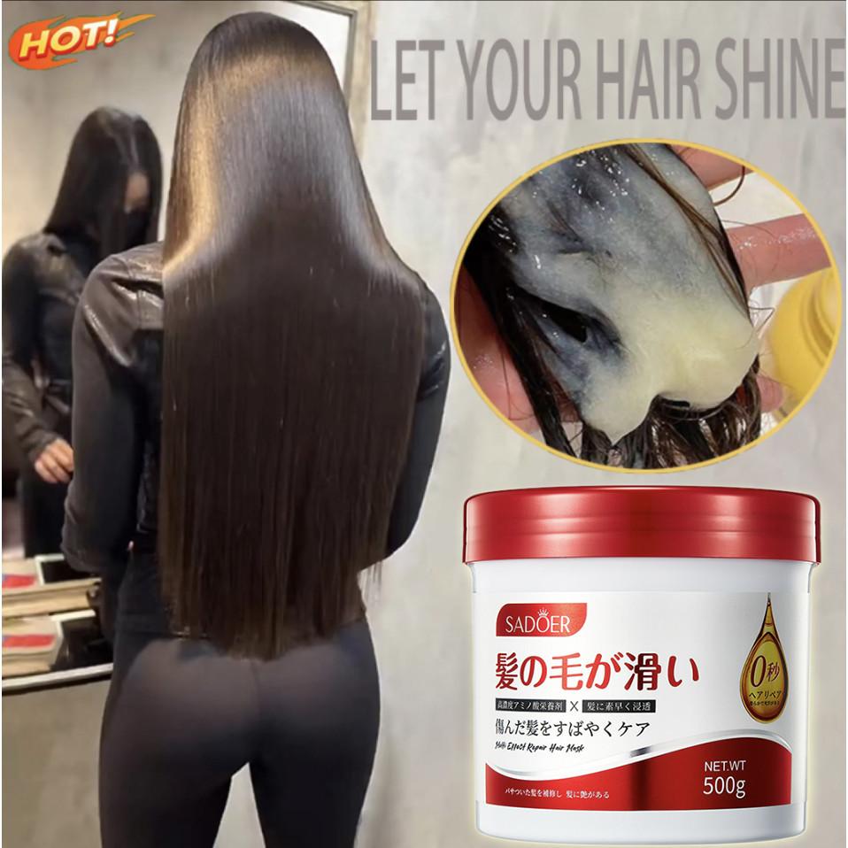 Japan Hair Mask Keratin Orinal Bpom - Masker Rambut Keratin Smoothing Repairs Hair Treatment Salon