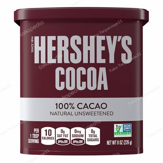 

HERSHEY'S UNSWEETENED CHOCOLATE COCOA CAN 225GR COKLAT BUBUK