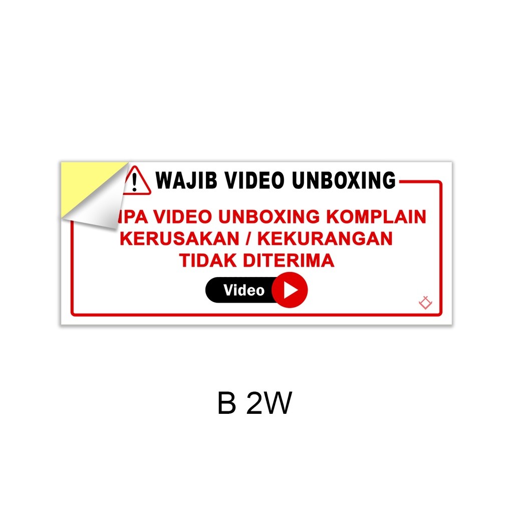 

Sticker Video Unboxing per Pack / Sticker Fragile Pecah Belah