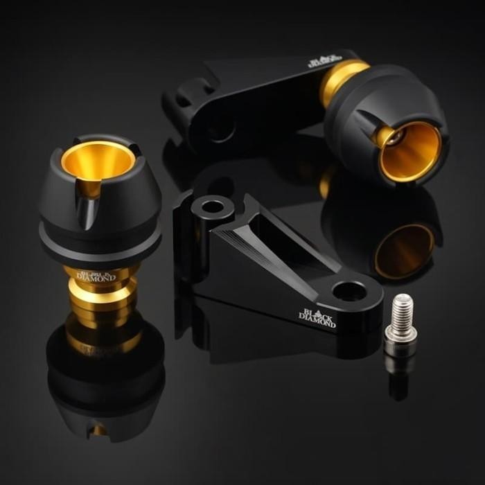 LANGSUNG GAS.! JALU FRAME SLIDER KNALPOT HONDA ADV-160 FULL CNC BLACK DIAMOND