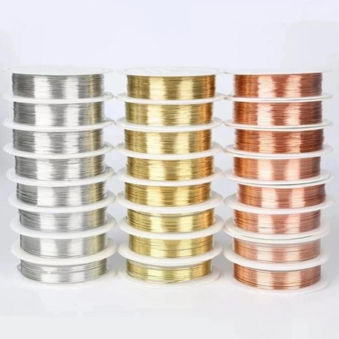 PREMIUM Kawat Tembaga Copper Wire Craft Jewerly Perhiasan 0,3mm (Harga per pc)