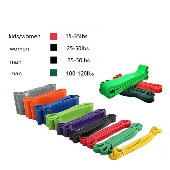 Latex Resistance Bands Exercise Bands, Elastic Rope Exercise, Crossfit Suit, Exercise Bands, 50-120L