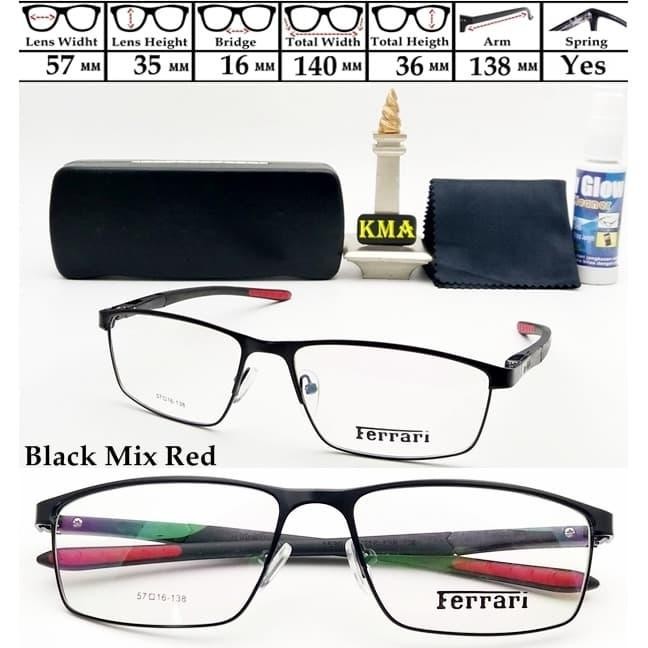 Stailo- Kacamata Minus Ferrari Frame Kacamata Sport Frame Unisex