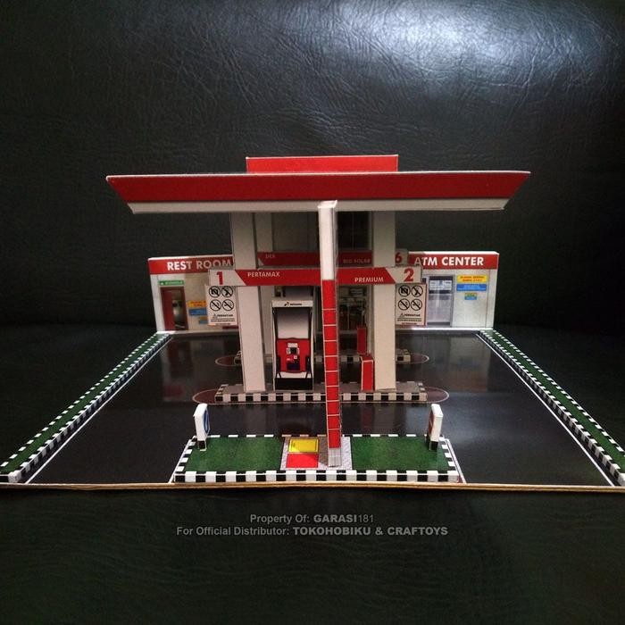 Diorama Diecast Skala 64 - Miniatur Spbu Pertamina #Gratisongkir