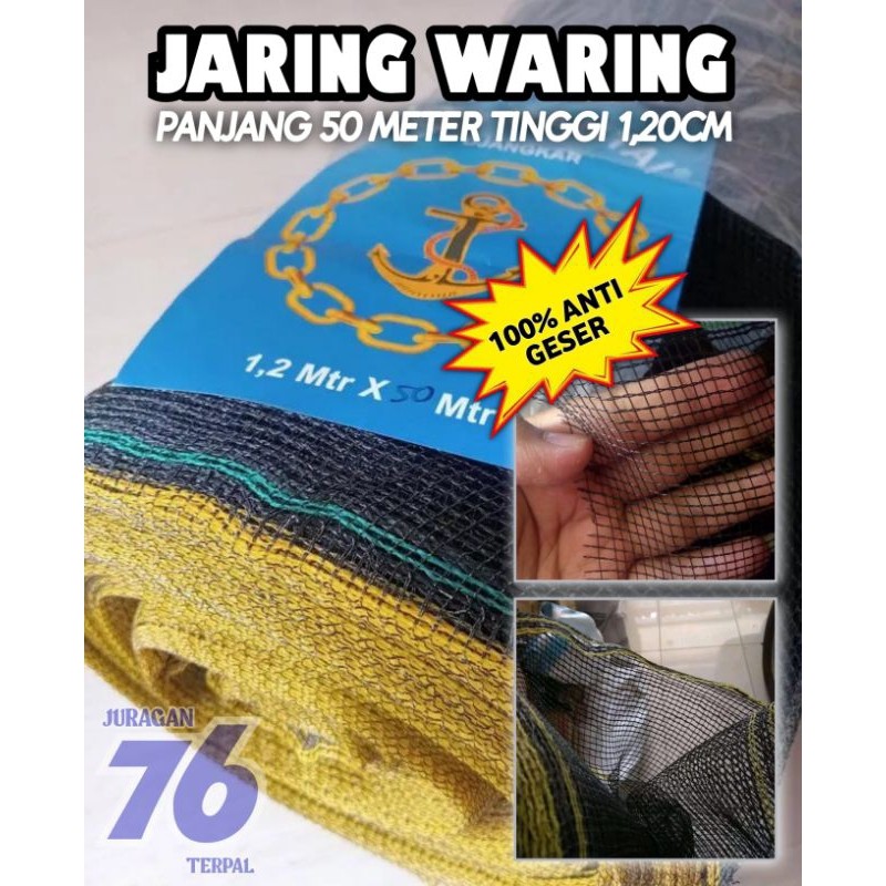 JARING WARING PAGAR TANAMAN SAWAH DAN PERKEBUNAN WARNA HITAM UKURAN LEBAR 1,20CM PANJANG 50METER