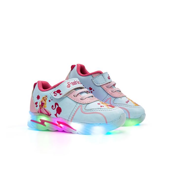 ANDRIAN NEW SEPATU LED ANAK PEREMPUAN DENGAN MODEL KARAKTER BARBIIE SEPATU SNEAKERS ANAK Karakter