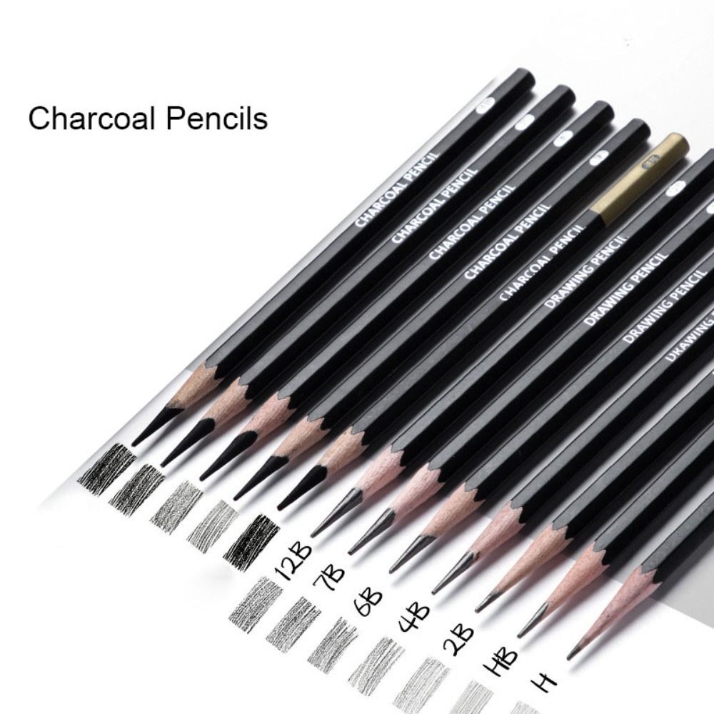 

Graphite Mixed Sketching Pencil Art Supplies Black Charcoal Pencils Durable Painting Drawing Pencil