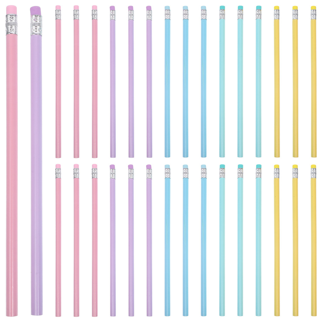 

12/50Pc/Lot Wooden Pencils With Eraser Graphite Pencils For Students Children Drawing And Sketching