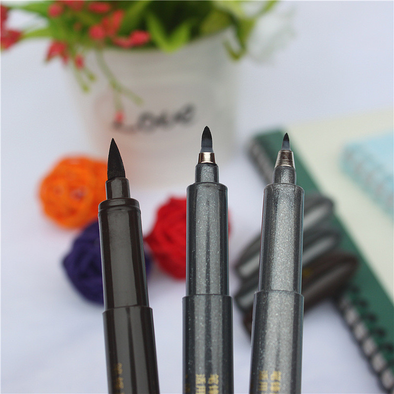 

3 Types Calligraphy Brush Pen To Choose Soft Brush Felt Tips Pens Signature Manga Drawing Sketch