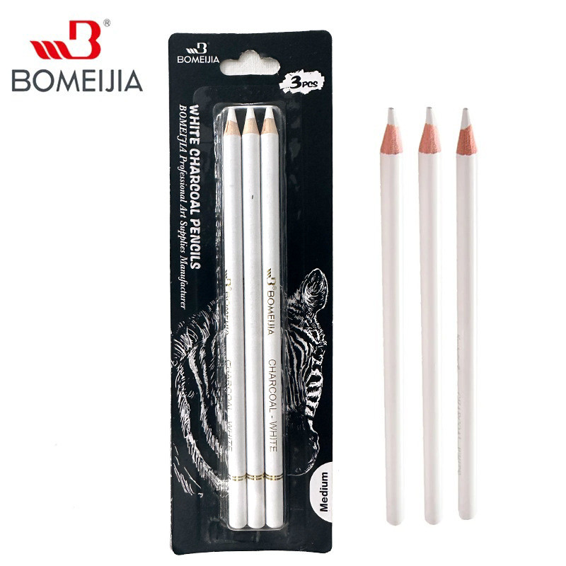 

3Pcs White Sketch Charcoal Pencils Set Professional Standard Pencil Drawing Pencils Set For School