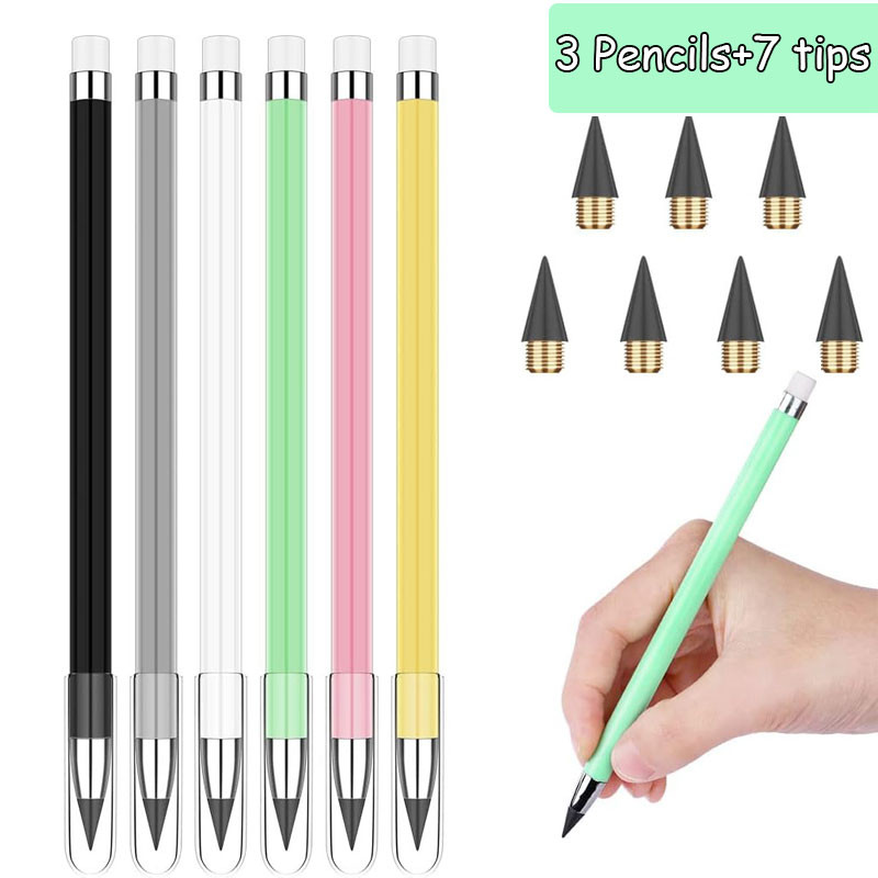 

10Pcs Eternal Pencil Set Macaron For Kids Cute Pens Painting Art School Office Supplies Infinity