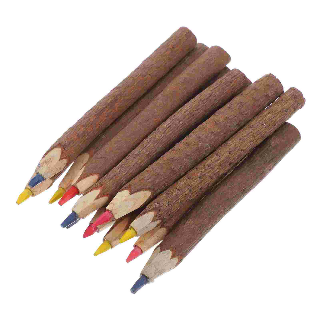 

12 Pcs Colored Pencils Leaf Shaped Tree Drawing Vine Pastel Branch Wood Twig Wooden