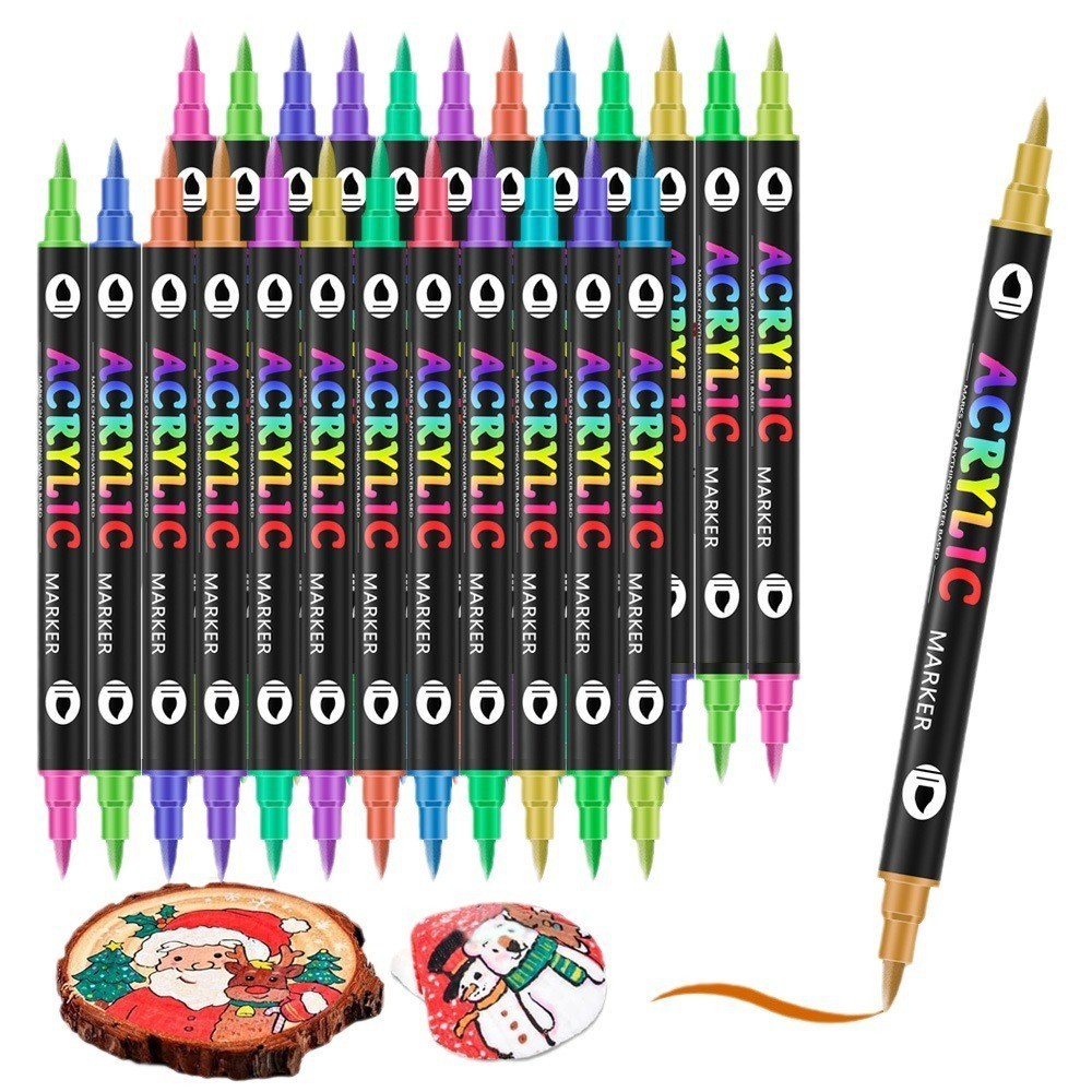 

72 Colors Double Tips Double Color Premium Acrylic Paint Pens Markers For Rock Painting Diy Crafts