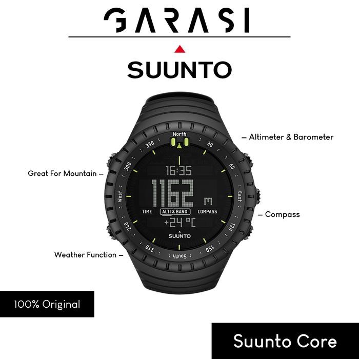 Zylo- Suunto Core All Black Military Jam Tangan Outdoor Watch 100% Original