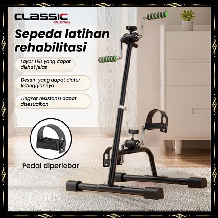 Sepeda Statis-Alat/ Terapi Stroke Kaki Dan Tangan Olahraga Gym Fitness/ Terapi Kaki dan Tangan