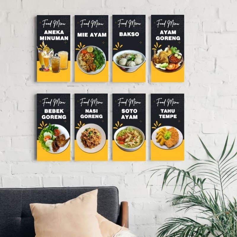 Terapitrendy Pajangan Dinding Rumah Makan Hiasan Dinding Dapur Poster Kayu Walldecor Menu Makanan