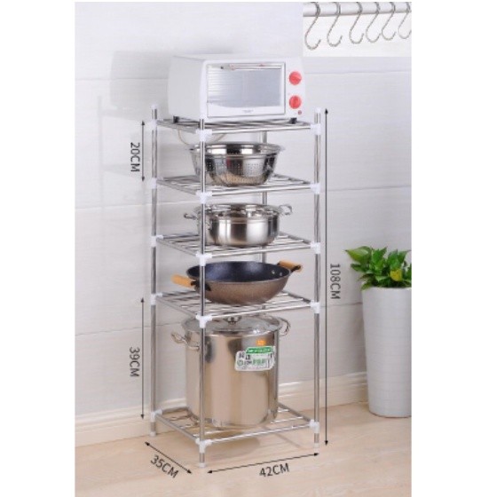 Terapitrendy Rak Panci 5 Susun / Rak Besi 5 Susun / Rak Dapur / Rak Besi Multifungsi / Rak Panci