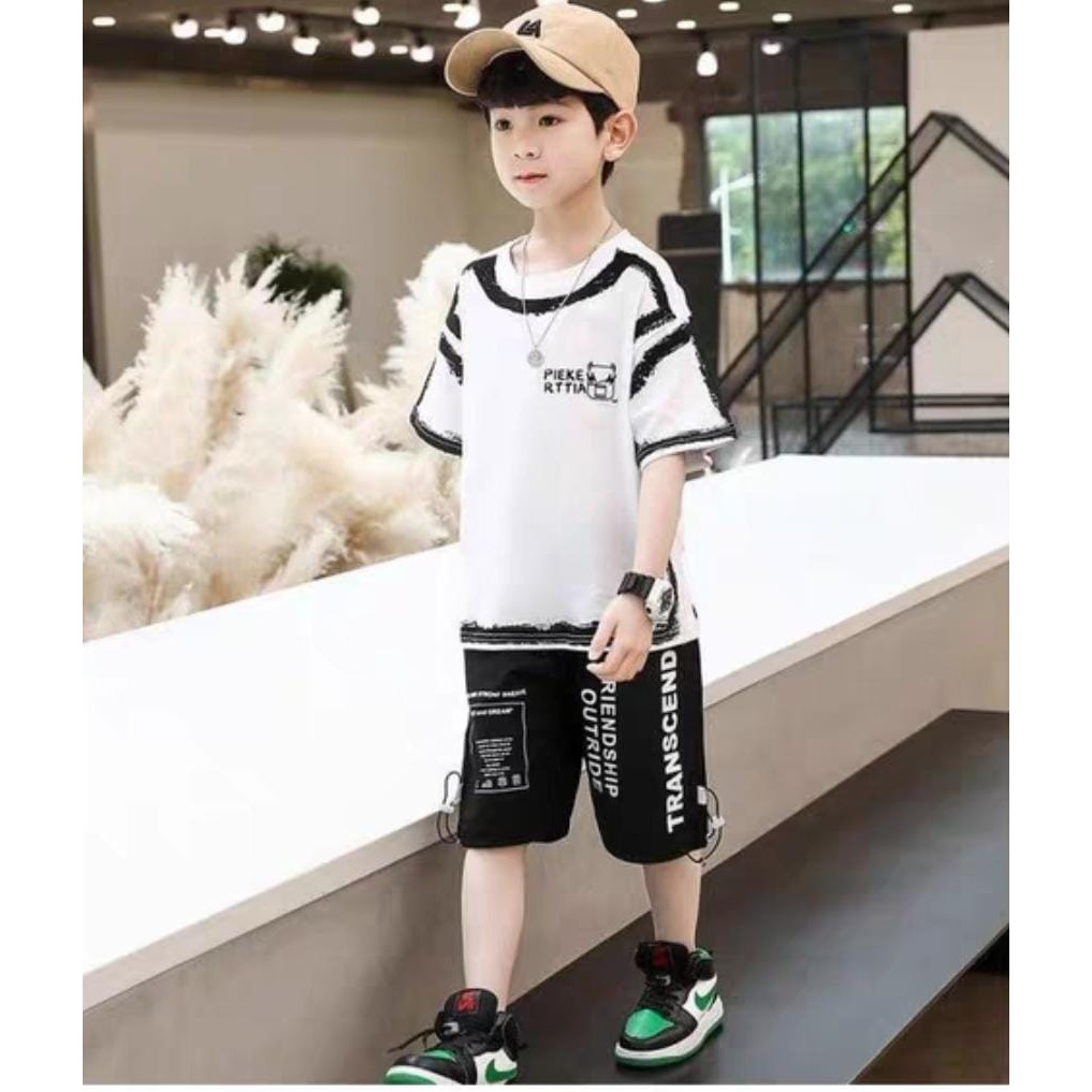 Setelan 7Thn Laki-Laki Set Setcelan 2025 Setcel Set Celana Baju Balita Stilan Anak Cowok Umur 1-12 T