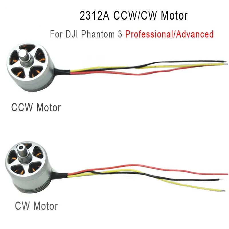 BEST SELLER Original 2312A CCW/CW Brushless Motor 800KV for DJI Phantom 3 Pro & Advanced Drone (Used