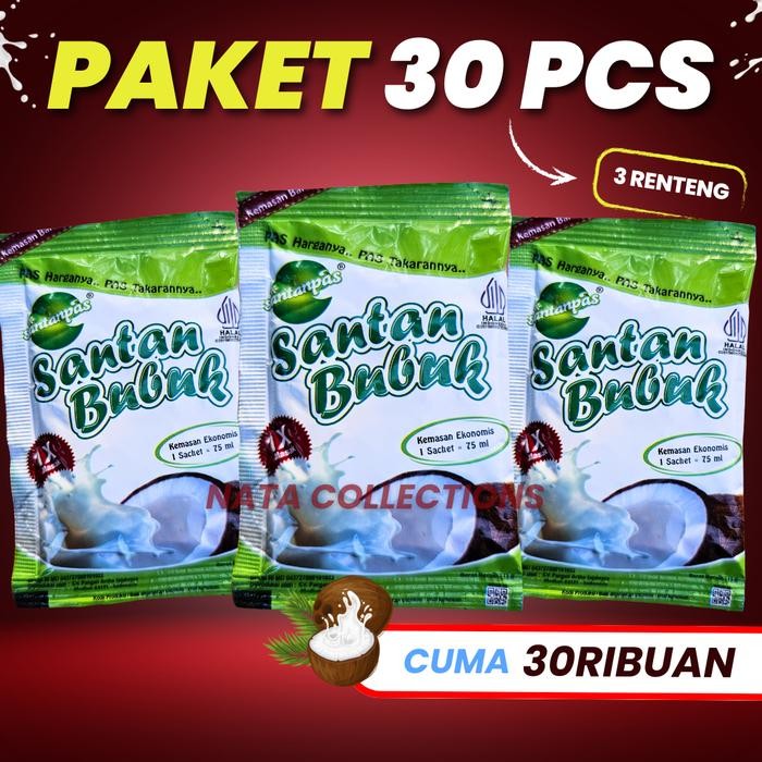 

New SANTAN MURAH 30 PCS SANTAN BUBUK SANTANPAS DAPAT 3 RENTENG HARGA GROSIR