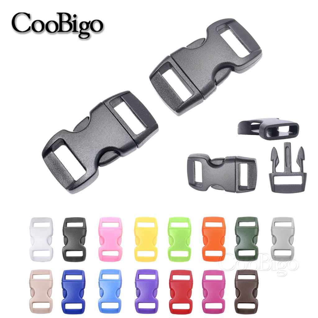 

50Pcs Paracord Buckle 3/8''(10Mm) Paracord Bracelet Buckles Clip Parachute Clip Paracord Clasps Cat