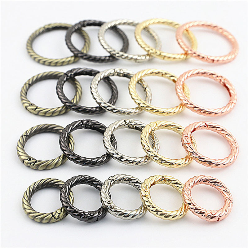 

Spring O Ring Openable Leather Bag Handbag Strap Buckle Connect Keyring Pendant Key Dog Chain Snap