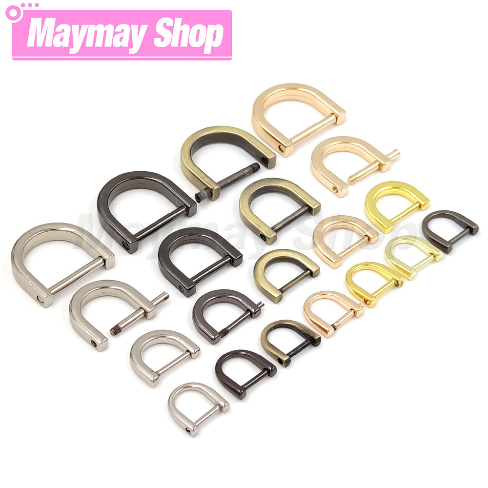 

1Pcs 10Mm-20Mm Metal D Ring Buckle Detachable Open Screw Shackle Clasp For Leather Craft Bag Strap