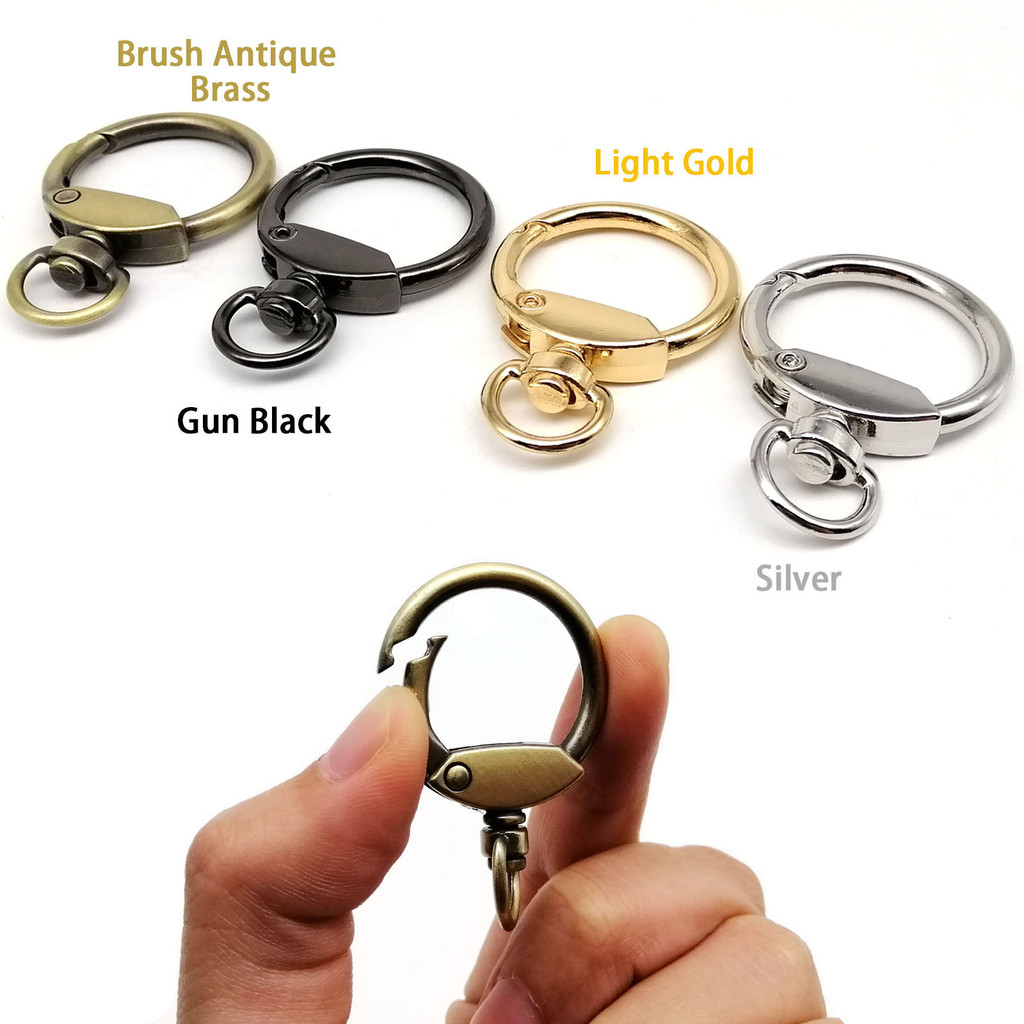 

1Pc Swivel Lobster Spring O Ring Leather Bag Strap Buckle Findings Pendant Keyring Key Ring Dog