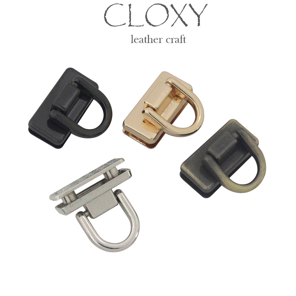 

2Pcs Fashion Metal Bag Side Edge Hang Buckle Clip With D Rings For Diy Leather Craft Bag Strap Belt