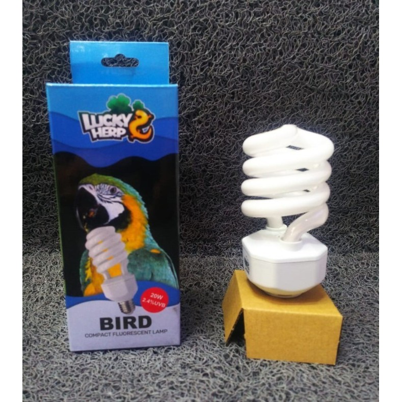 TERMURAH Lucky Herp Bird Lamp UVB 2.4 20w - Lampu Burung