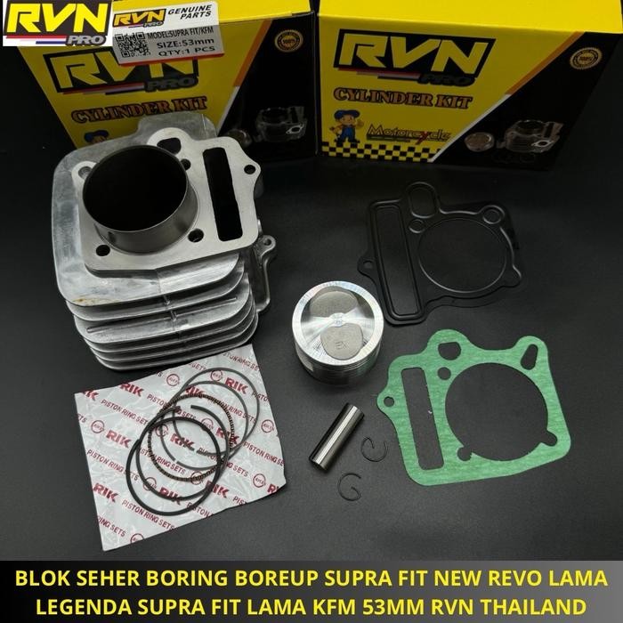 Blok Seher Boring Paket Boreup Bore Up Supra Fit New Revo Lama Legenda Supra Fit Lama Kfm 53Mm 53