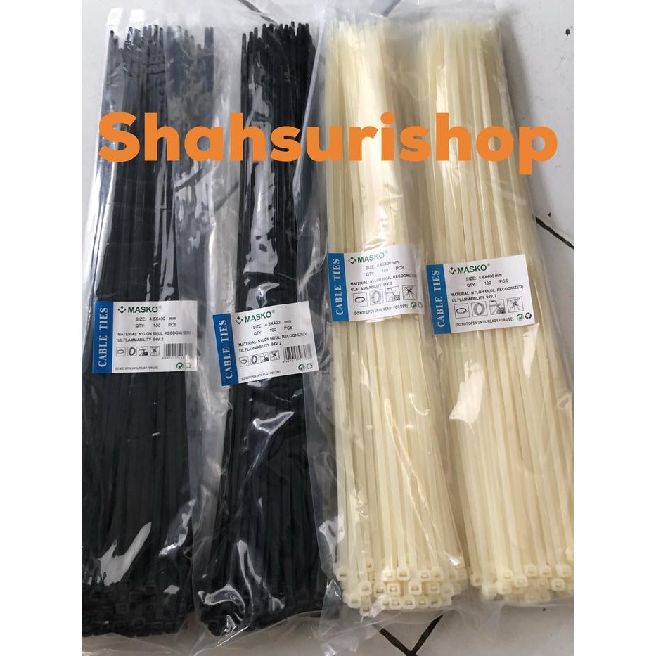

Kabel cable tali ties sabuk TEBAL 4,8x400 mm 40 cm masko