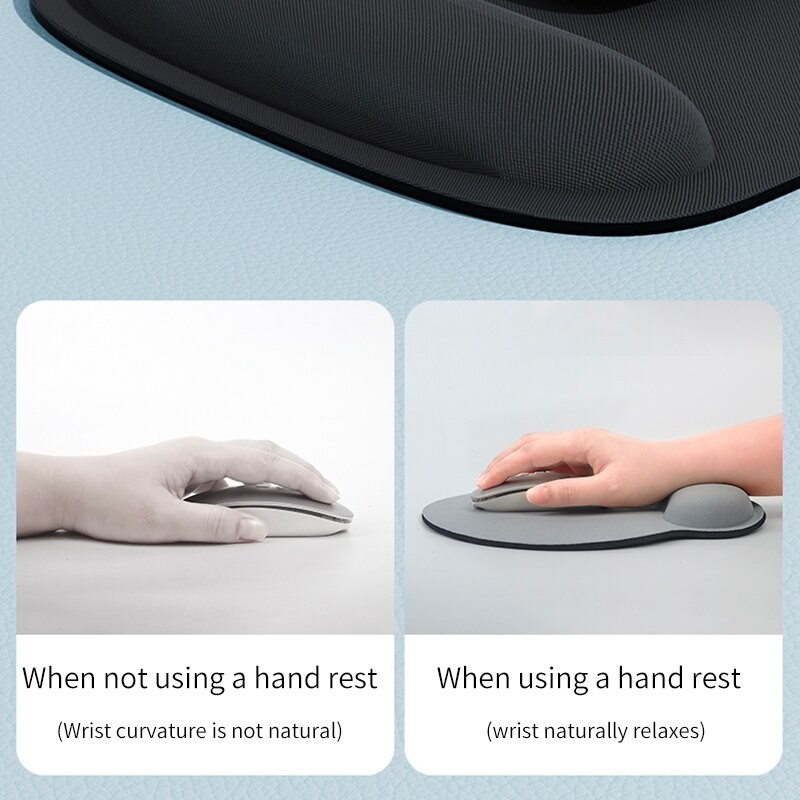 

New Wrist Rest Mouse Pad Memory Foam Superfine Fibre Wrist Rest Pad Eva Ergonomic Mousepad For