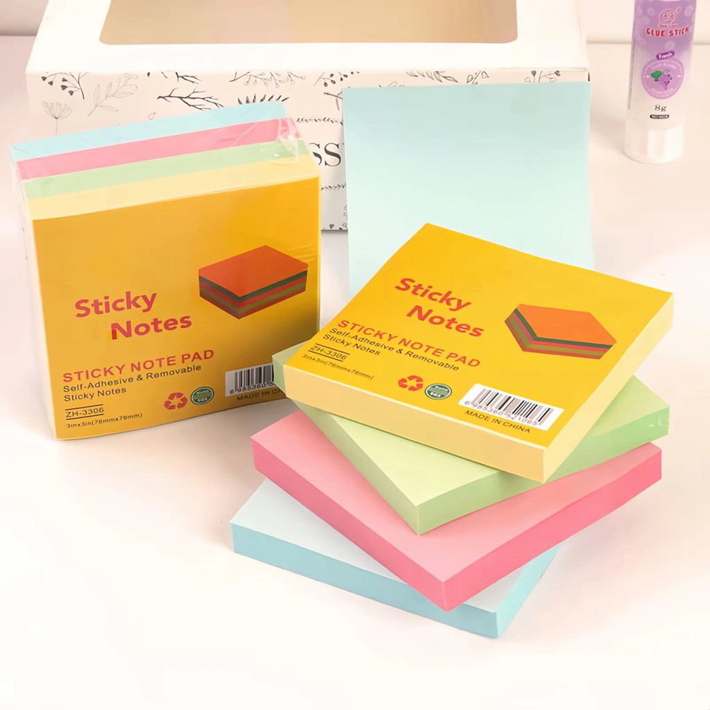 

100Sheets Color Posted It Sticky Notes Pads Memo Notepad Notebook School Office Stationery Posits
