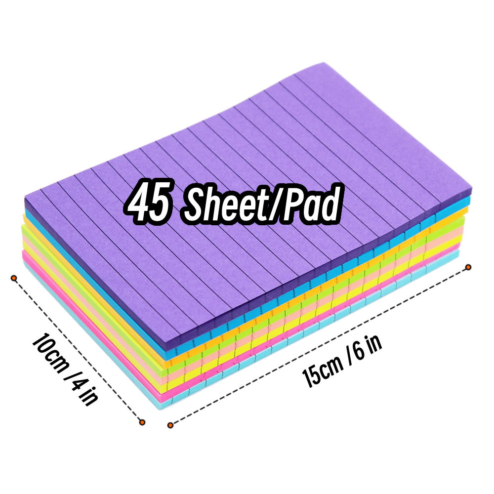 

8 Colors 45 Sheets/Pad Scribed Notepad Post Bookmark Sticky Notes Paper Stationery Kawaii Stickers