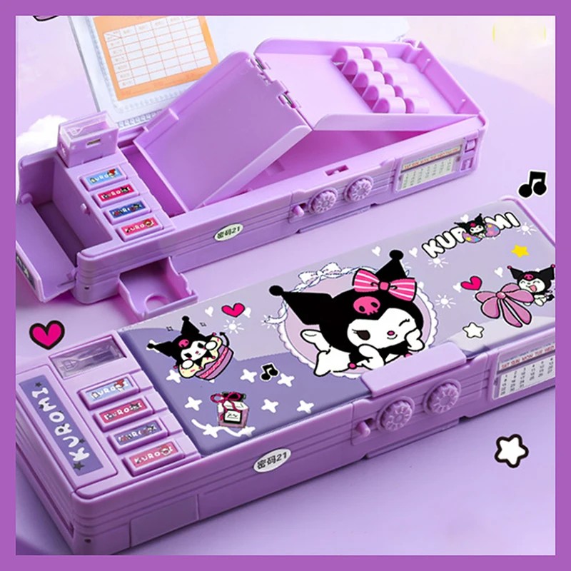 

Genuine Kuromi Secondary School Student Multifunctional Pencil Box Stationery Box Children'S