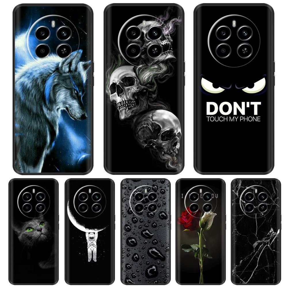 

For Realme 12 4G Case Cover Realme12 4G Cute Flower Soft Silicone Back Protector Cover Funda For