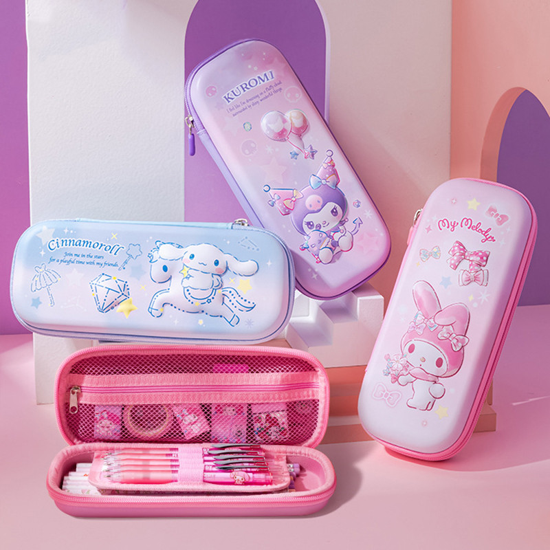 

Sanrio Pencil Case Cinnamoroll Kuromi Melody Student Large Capacity Pen Box Pencils Bag Pen Case