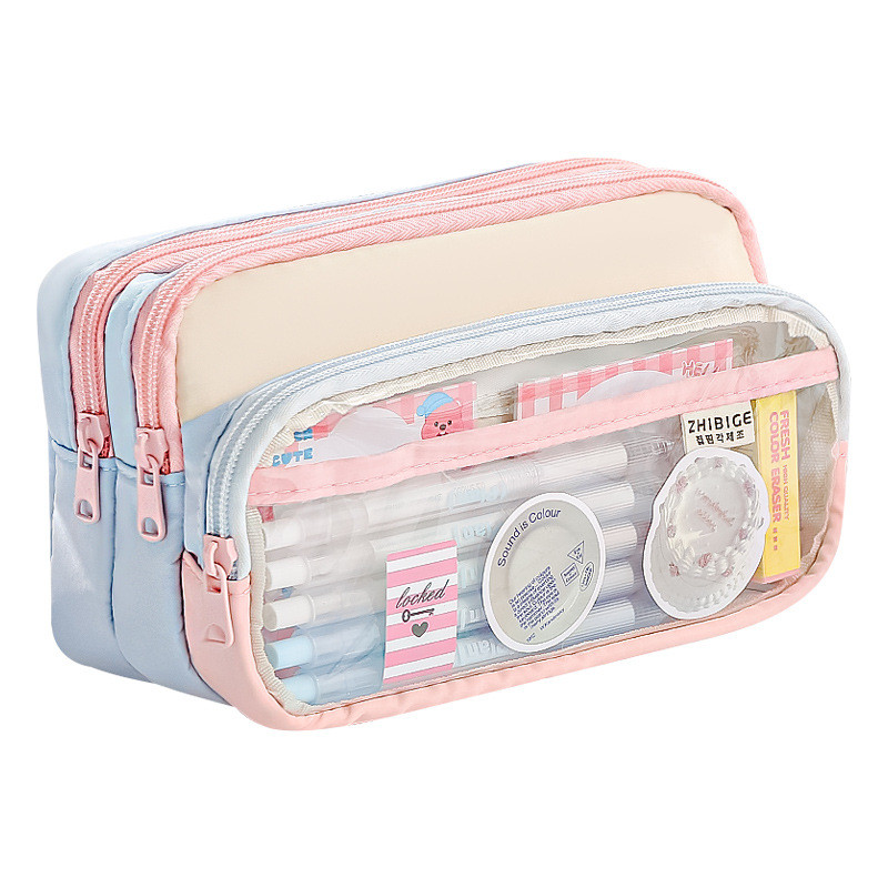 

New Kawaii Pencil Case Large Capacity Waterproof Korean Stationery Multi-Layer Pen Pouch Portable