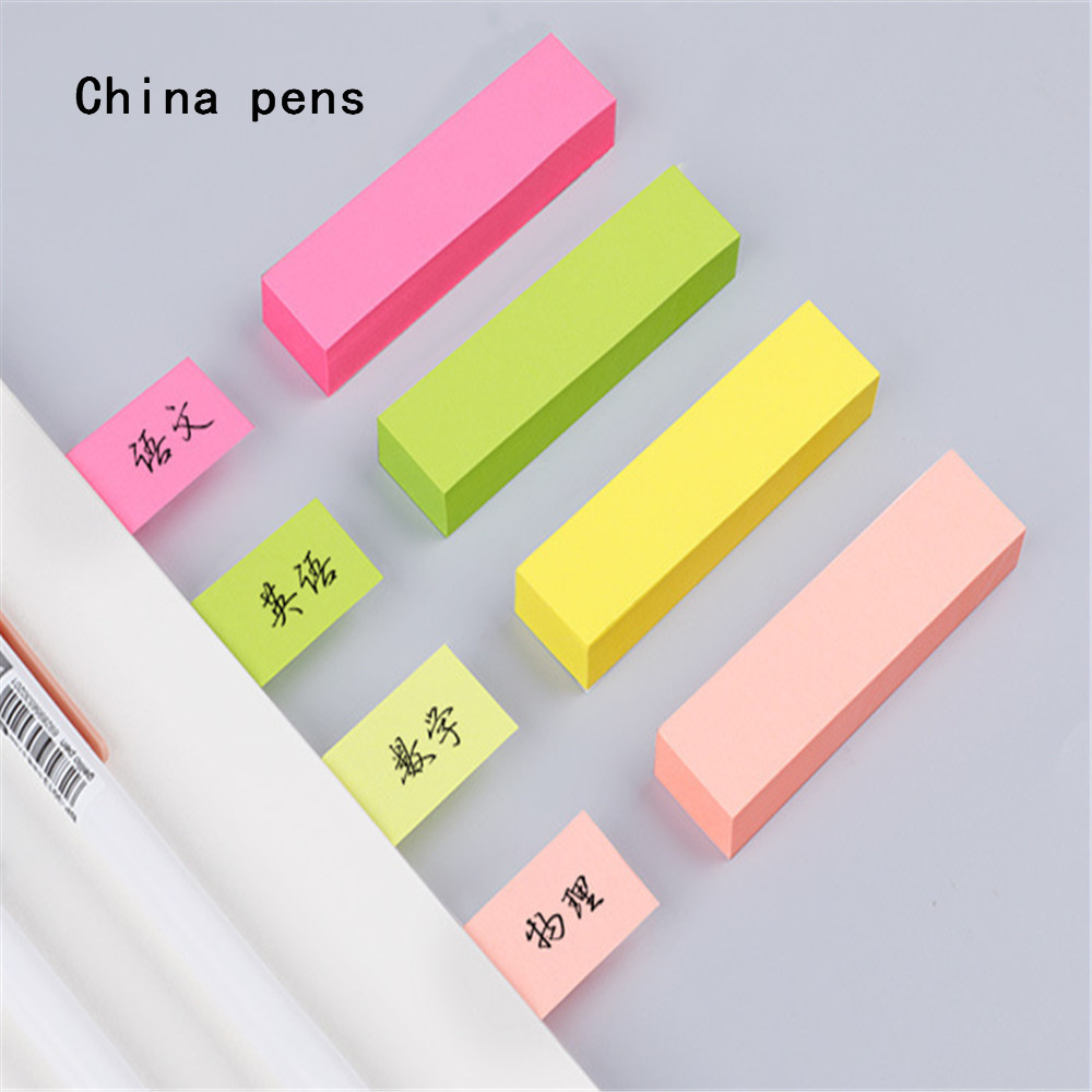 

100Pcs One Colour Paper Self Adhesive Memo Pad Memo Sticker Family And Sticky Notes It Art Marker