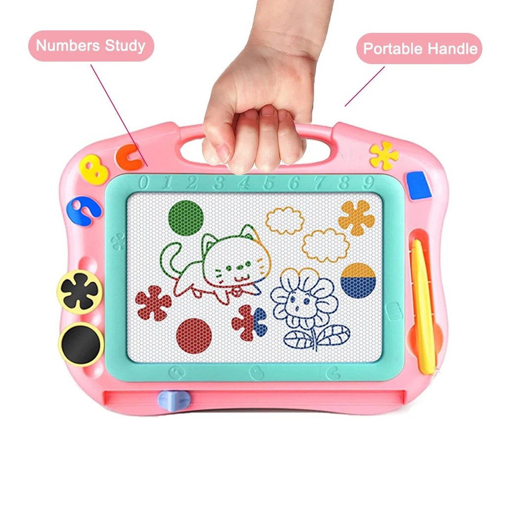 

Magnetic Drawing Board For Kids Large Doodle Board With Magnet Beads And Pen Montessori Educational