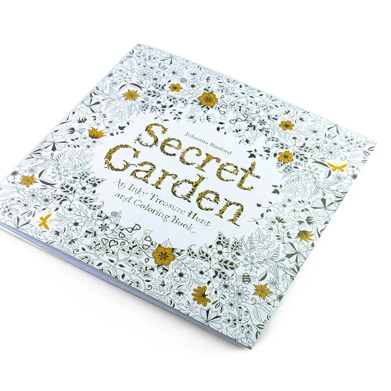 

Montessori Toy Small Size Secret Garden Coloring Book Stress Relief Adult Version Hand-Painted