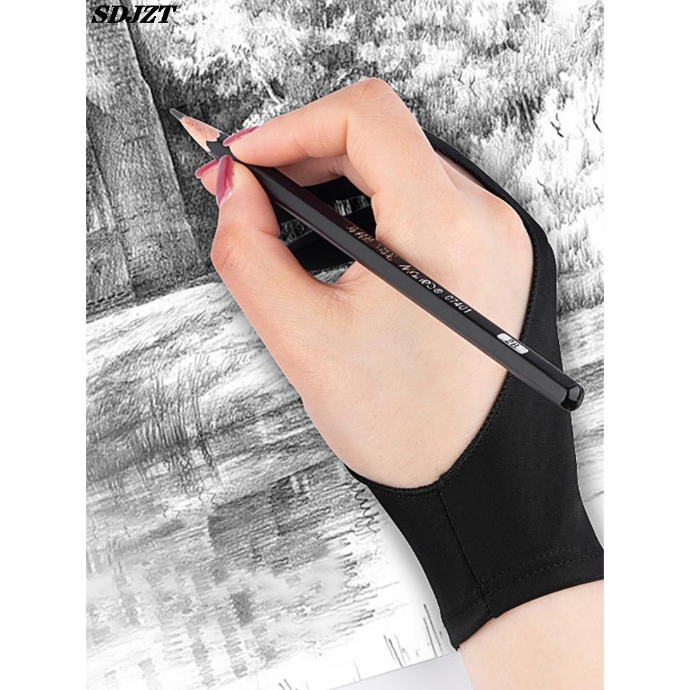 

Anti-Touch Two-Finger Hand Painting Gloves For Tablet Digital Board Screen Touch Drawing