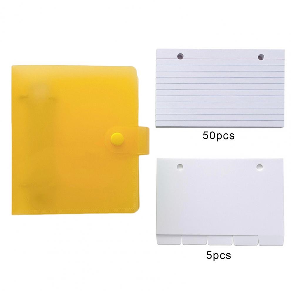 

Lined Index Cards With Ring Binder Holder Pre-Punched Holes Design Portable Lined Index Cards Kit
