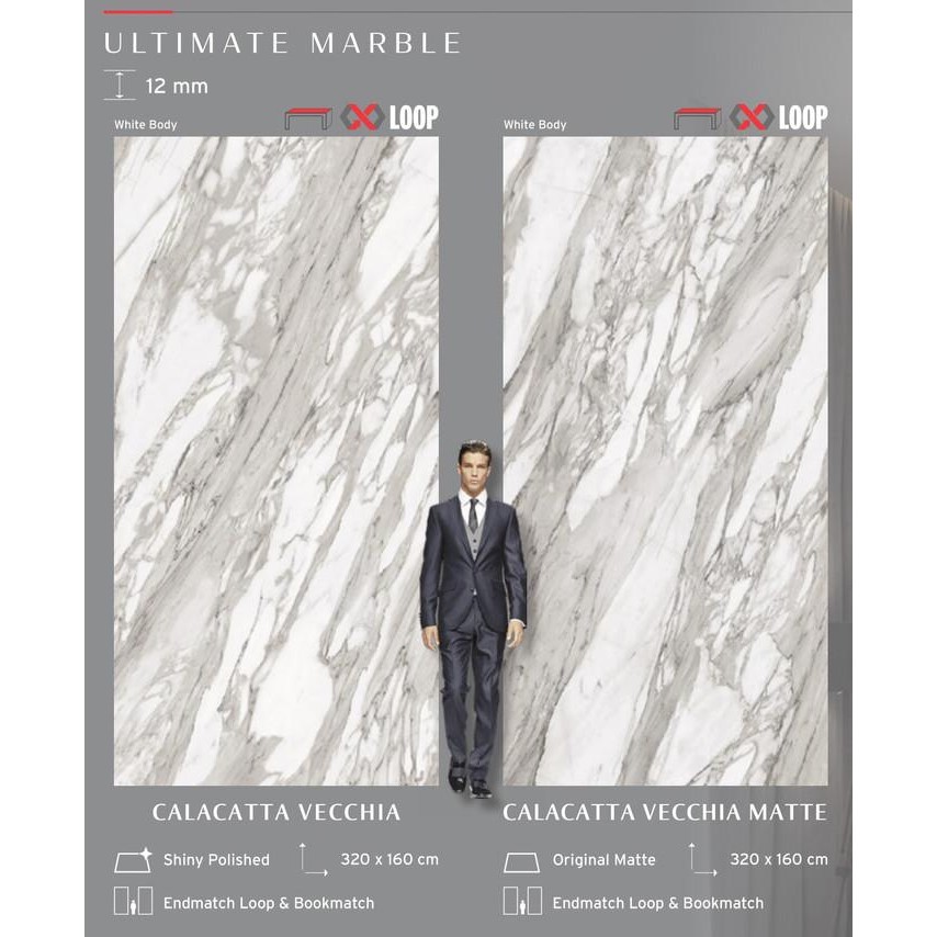 GRANIT QUADRA BIG SLAB Calacatta Vechia Matte 320x160
