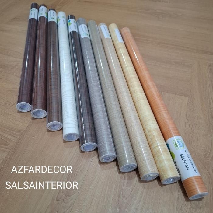 JTTOP" STIKER KITCHENSET LEMARI DAPUR MOTIF KAYU LEBAR 60CM PANJANG 3METER