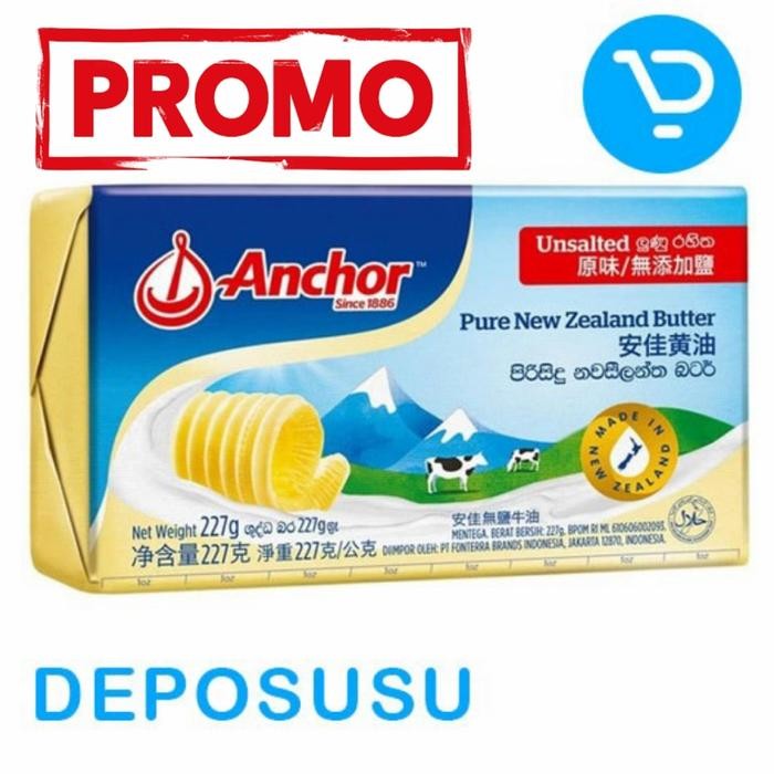 

Mentega - ANCHOR BUTTER 227gr (Grab/Gosend only)